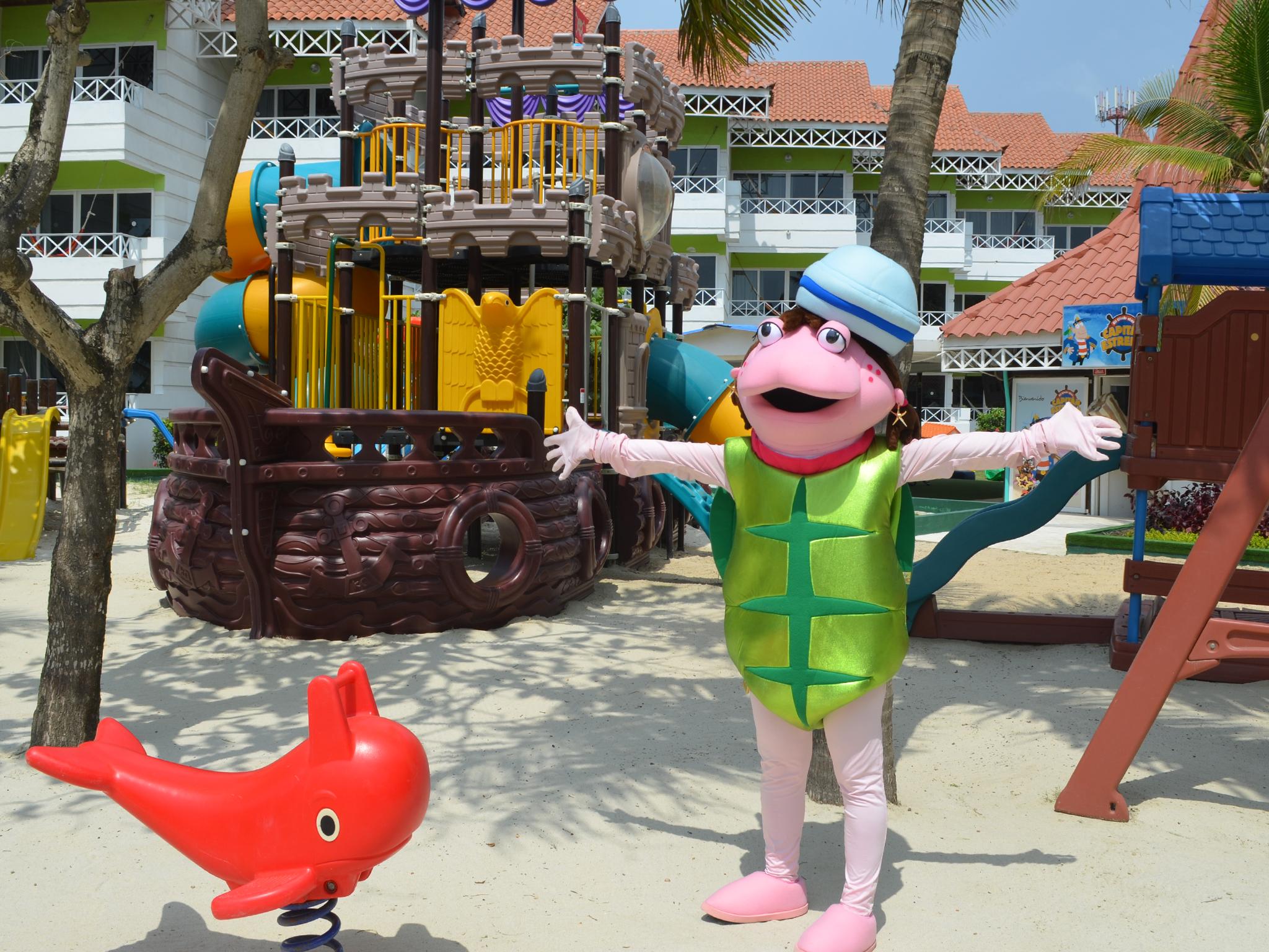 Hotel Las Americas Casa De Playa Cartagena Exterior photo The mascot of the resort, "The Dolphin"